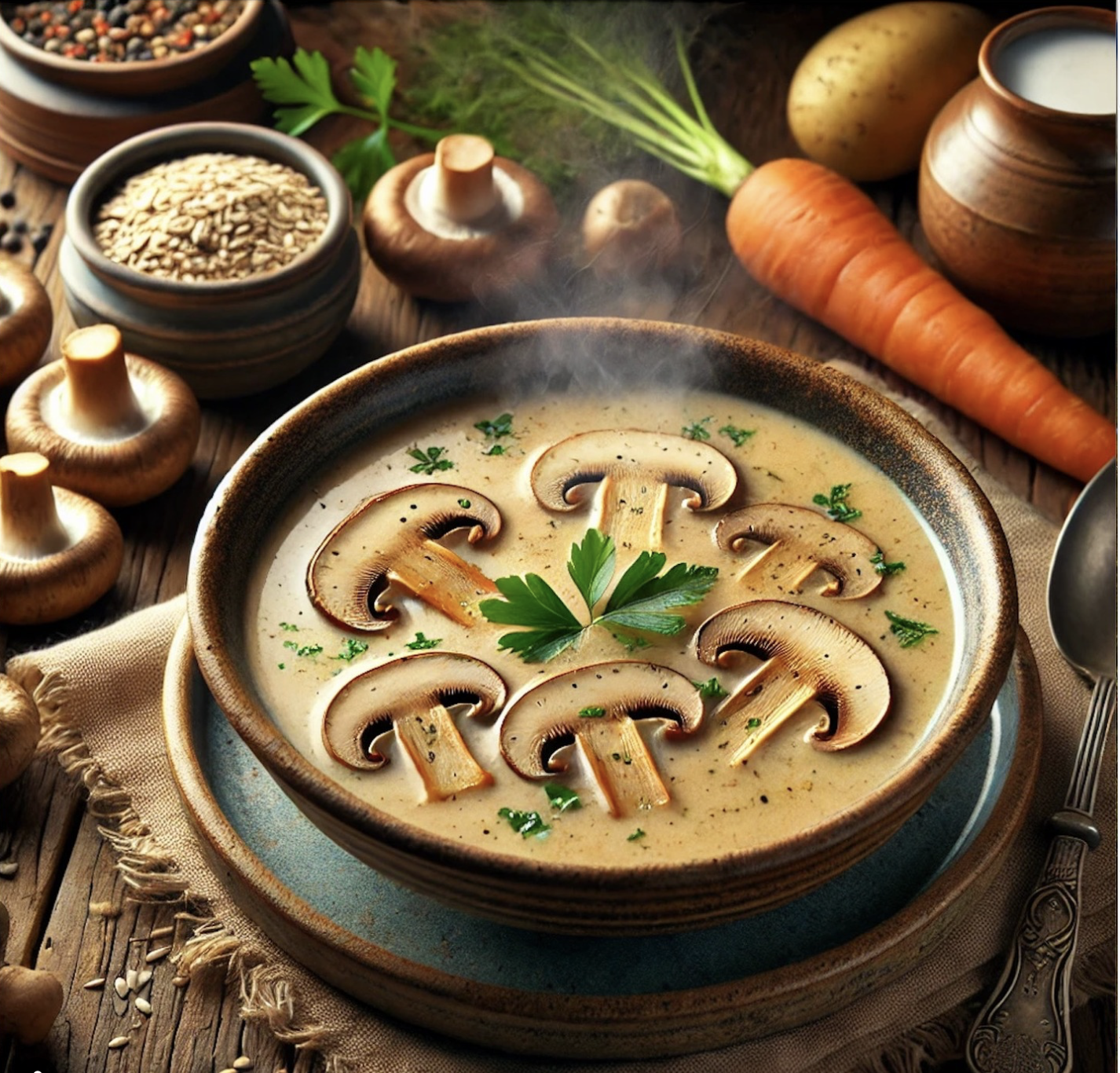 immune boosting creamy mushroom soup